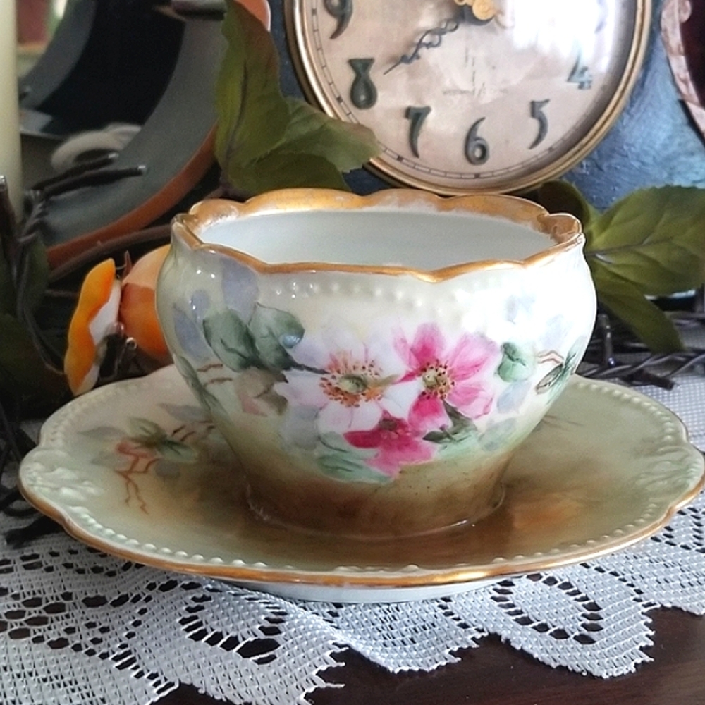 AKD Klingenberg & Dwenger Limoges France Antique Plated Bowl RARE